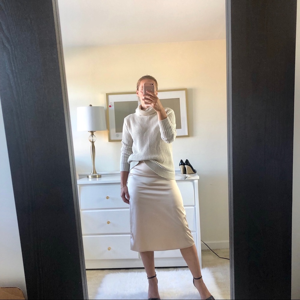 Zara Knit Turtleneck, beige